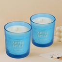 MINISO Scented Candles Home Wax Scented Candle Aroma Decoration Candles Gift Combo for Home Decor,Bedroom,Bathroom,Fabulous Day,Blue Apple Spice 150G*2 
