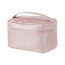 MINISO Cosmetic Pouch for Travel, Pearlized Rectangular Small Box Makeup Organizer Bag, Travel Toiletry Bag for Travel Tool, Makeup Pouch 20x12x12cm (Pink)
