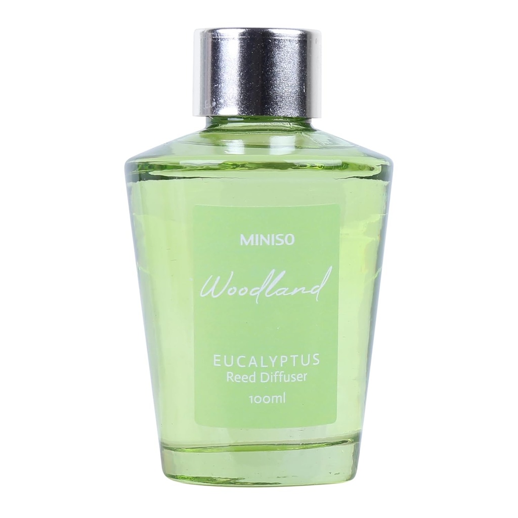 MINISO Woodland Home Fragrance Flameless Essential Oil with Diffuser Sticks Room Freshener for Home, Bedroom, Living Room, Eucalyptus