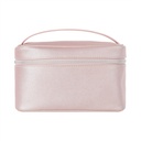 MINISO Cosmetic Pouch for Travel, Pearlized Rectangular Small Box Makeup Organizer Bag, Travel Toiletry Bag for Travel Tool, Makeup Pouch 20x12x12cm (Pink)